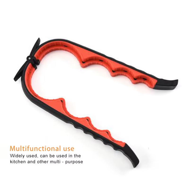 2Pcs/Lot 5 in 1 Bottle Openers Multi-Function Easy Jar Can Opener Kit Kitchen Bottle Can Lid Twist Gripper with Silicone Handle