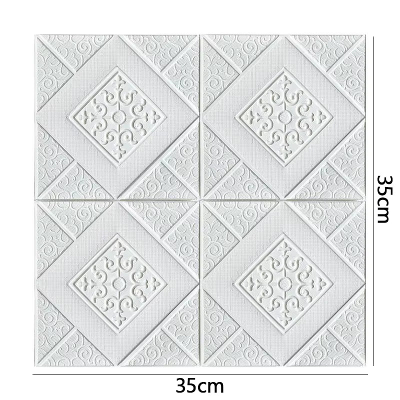 10 Pcs Ceiling Wallpaper 3D Waterproof Wall Stickers Adhesive Foam Wallpaper Wall Decoration Home Decoration