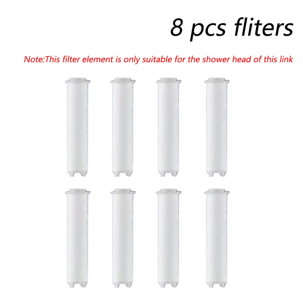 3 Modes Handheld Shower Head with Massage Brush Cotton Filters One-Click Stop Water Saving High Pressure Showerhead for Bathroom
