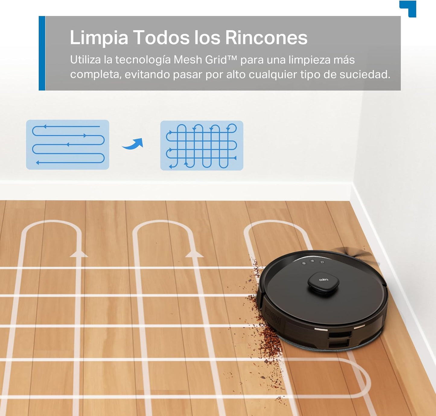 Tapo RV30 MAX plus Robot Aspiradora, Potencia De Succión Ultra De 5300 Pa Con Fregado, Base De Autovaciado Automático De 3 L, Navegación Lidar+Imu Avanzada, Control Por Voz Y Aplicación,Negro