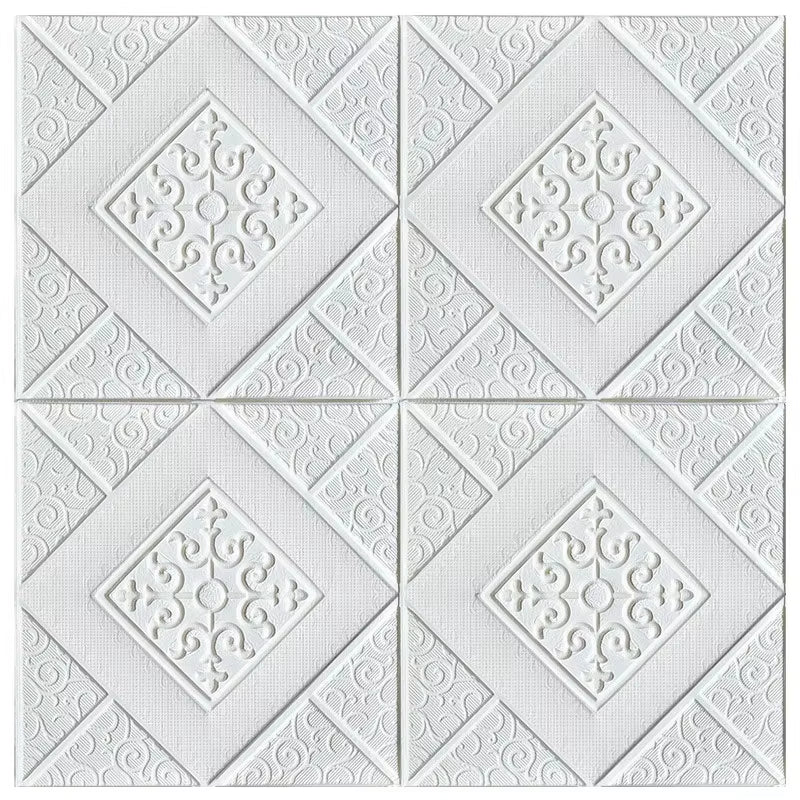 10 Pcs Ceiling Wallpaper 3D Waterproof Wall Stickers Adhesive Foam Wallpaper Wall Decoration Home Decoration