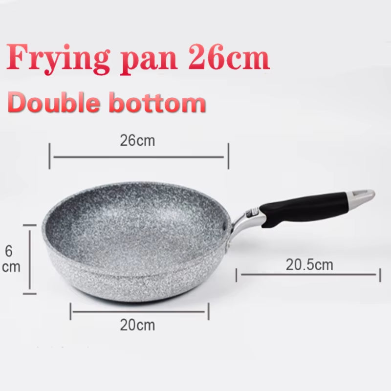 Frying Pan Wok Pan Non-Stick Pan Skillet Cauldron Induction Cooker Pot Pans Pancake Pan Egg Pan Gas Stove Home Garden