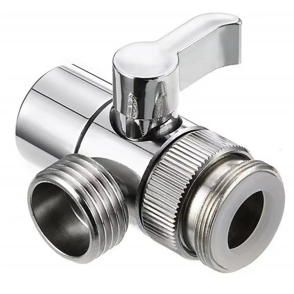 Switch Faucet Adapter 3 Way Tee Connector Shower Head Diverter Valve Home Improvement Shower Faucets Water Separator