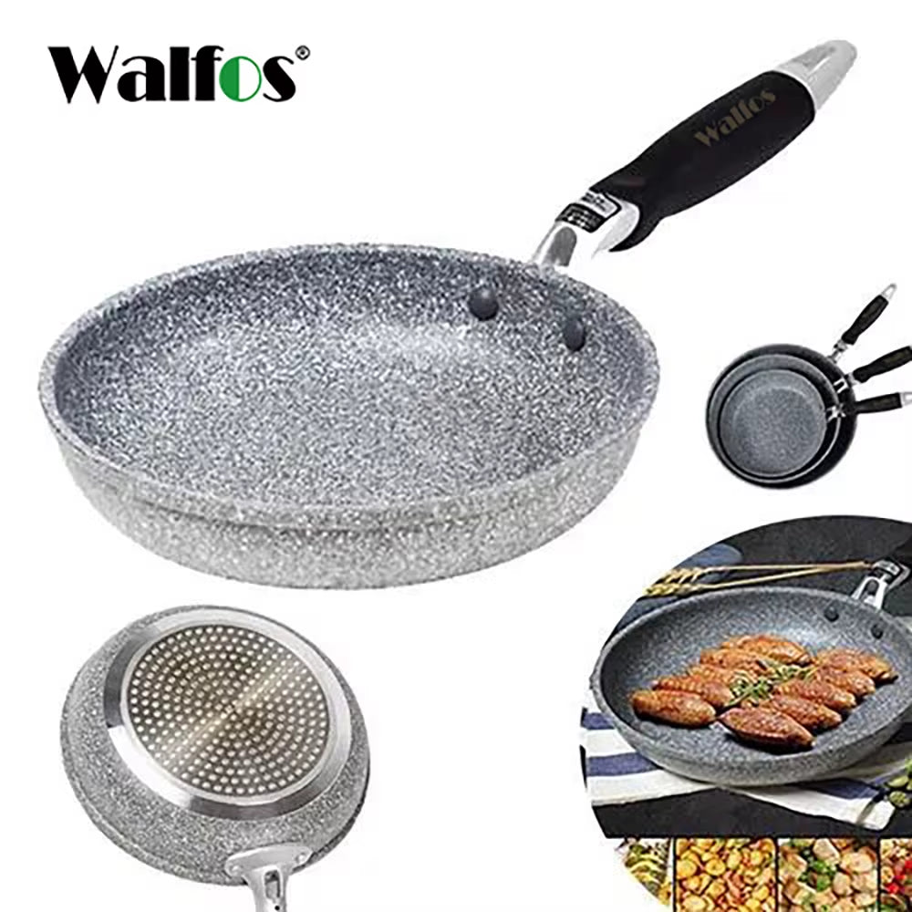 Frying Pan Wok Pan Non-Stick Pan Skillet Cauldron Induction Cooker Pot Pans Pancake Pan Egg Pan Gas Stove Home Garden