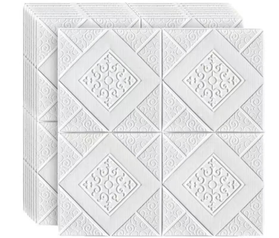 10 Pcs Ceiling Wallpaper 3D Waterproof Wall Stickers Adhesive Foam Wallpaper Wall Decoration Home Decoration