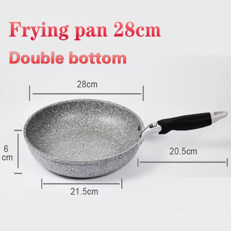 Frying Pan Wok Pan Non-Stick Pan Skillet Cauldron Induction Cooker Pot Pans Pancake Pan Egg Pan Gas Stove Home Garden