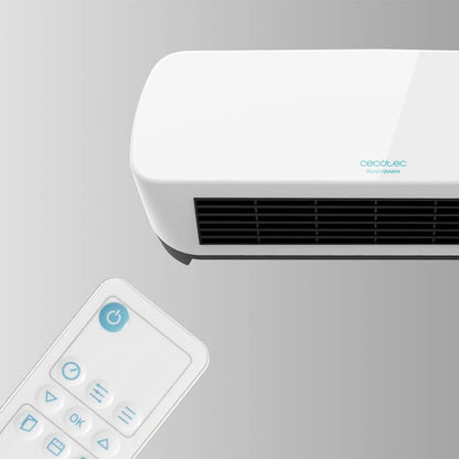 Cecotec Calefactor Eléctrico Bajo Consumo Cerámico Ready Warm 5200 Box Ceramic. 2000 W, Pantalla Digital, IPX2, Temporizador, 3 Modos, Protección Sobrecalentamiento, Mando a Distancia