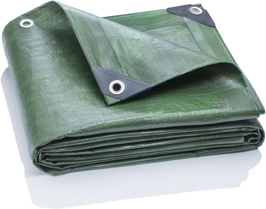 3 M X 3 M 140 G/M2 Lona De Protección Home & Garden Verde | Funda Protectora | Lona Impermeable