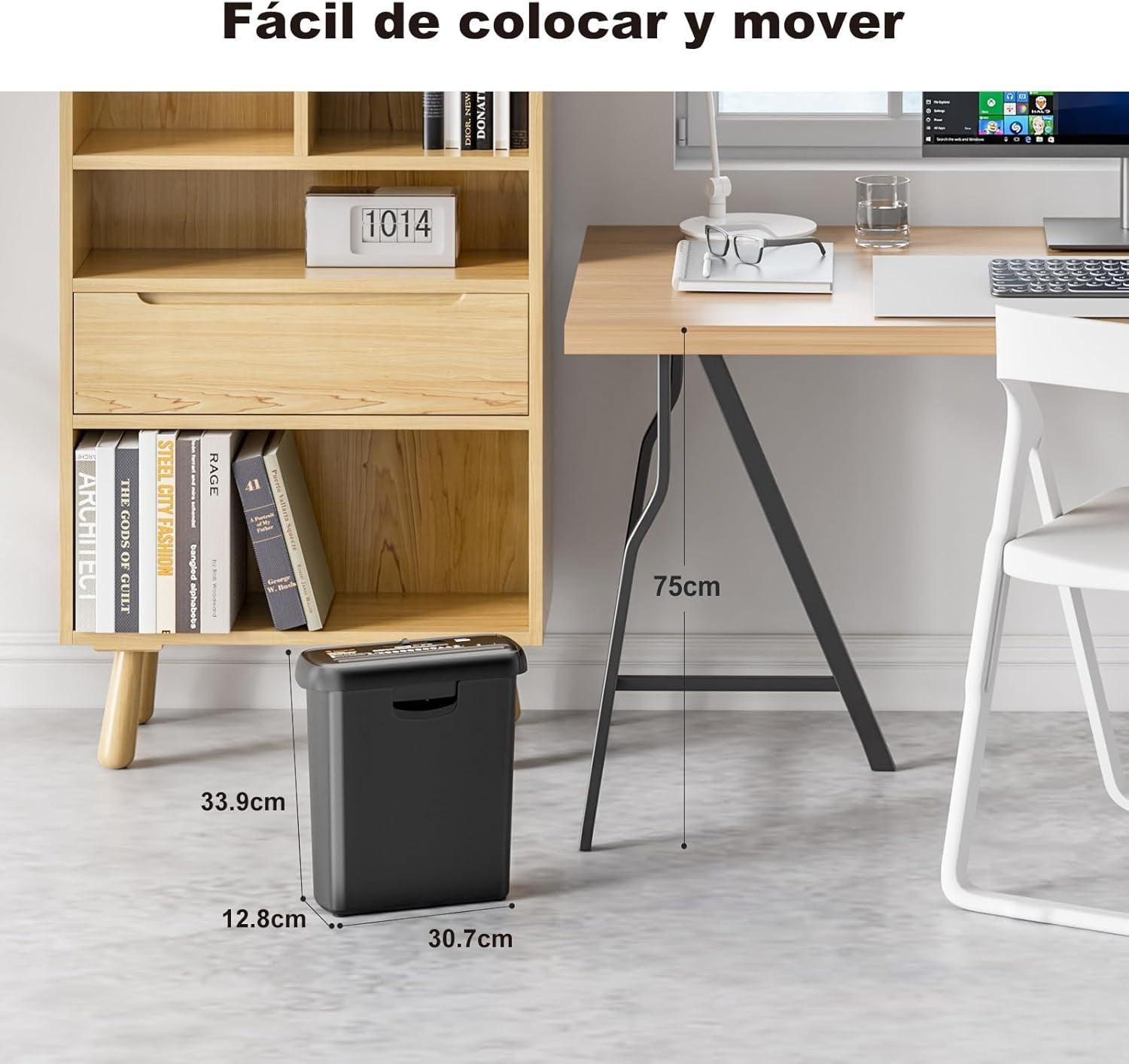 Bonsaii Trituradora De Papel Y Tarjetas, Con Corte En Tiras Y Contenedor Desmontable, Hasta 6 Hojas, Nivel De Seguridad P2, Capacidad De 9 Litros, Destructora De Papel Para Casa(S123-A)