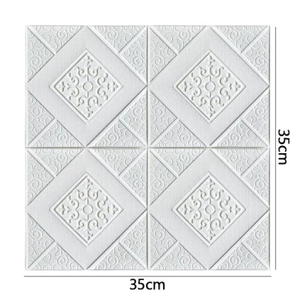 10 Pcs Ceiling Wallpaper 3D Waterproof Wall Stickers Adhesive Foam Wallpaper Wall Decoration Home Decoration