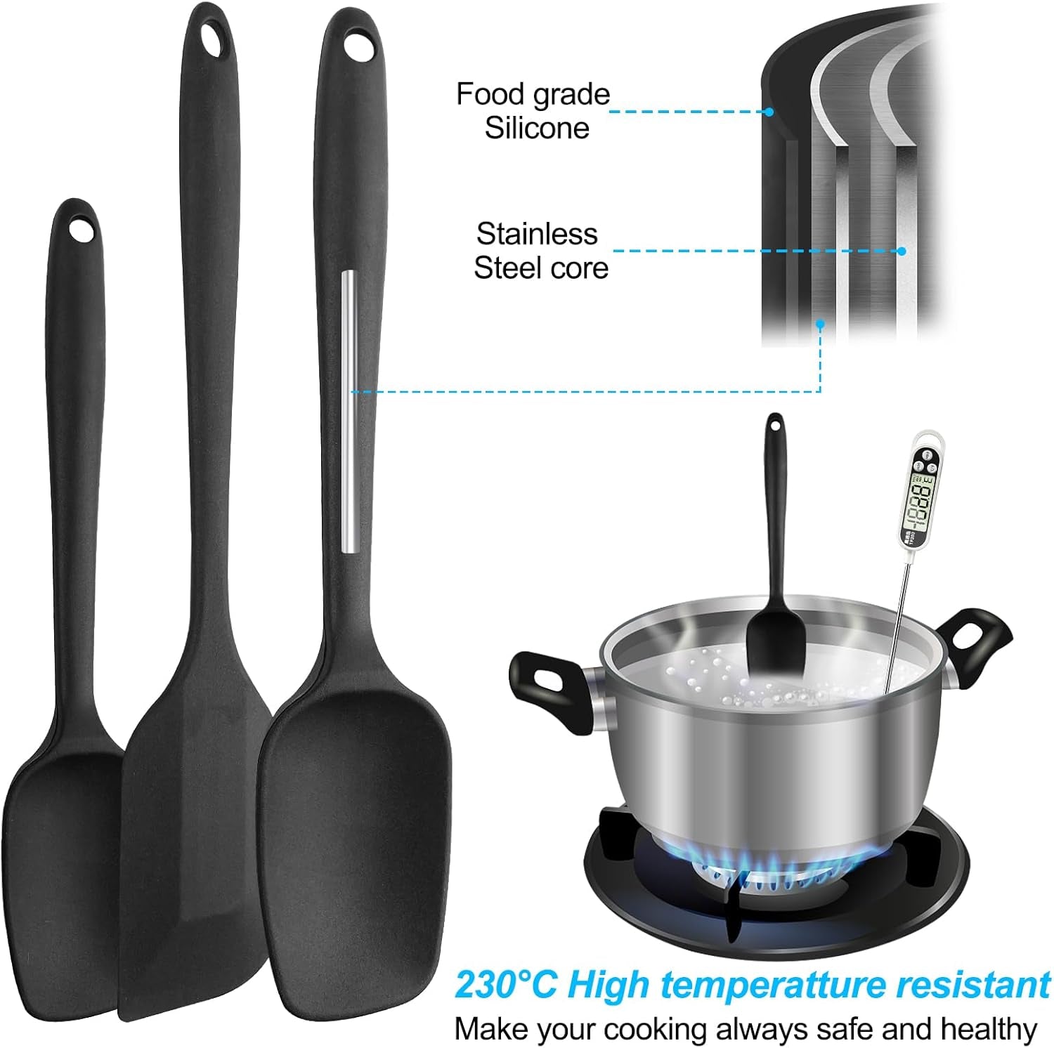 6 Piezas Espatulas de Silicona 