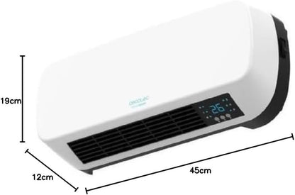 Cecotec Calefactor Eléctrico Bajo Consumo Cerámico Ready Warm 5200 Box Ceramic. 2000 W, Pantalla Digital, IPX2, Temporizador, 3 Modos, Protección Sobrecalentamiento, Mando a Distancia