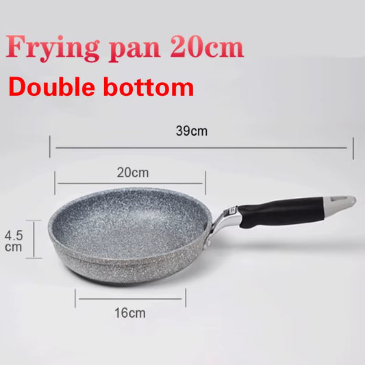 Frying Pan Wok Pan Non-Stick Pan Skillet Cauldron Induction Cooker Pot Pans Pancake Pan Egg Pan Gas Stove Home Garden