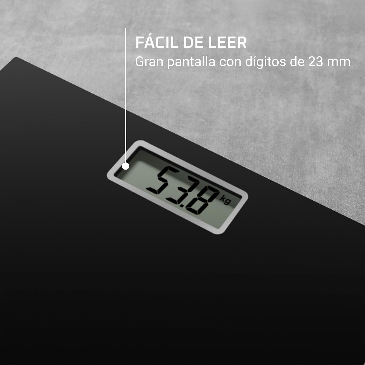 Rowenta BS1400 Premiss - Báscula De Baño Con Pantalla LCD, Diseño Fino De 2Cm De Alto, Hasta 150 Kg Y 100 Gr Precisión, Encendido Y Apagado Automático, Negro