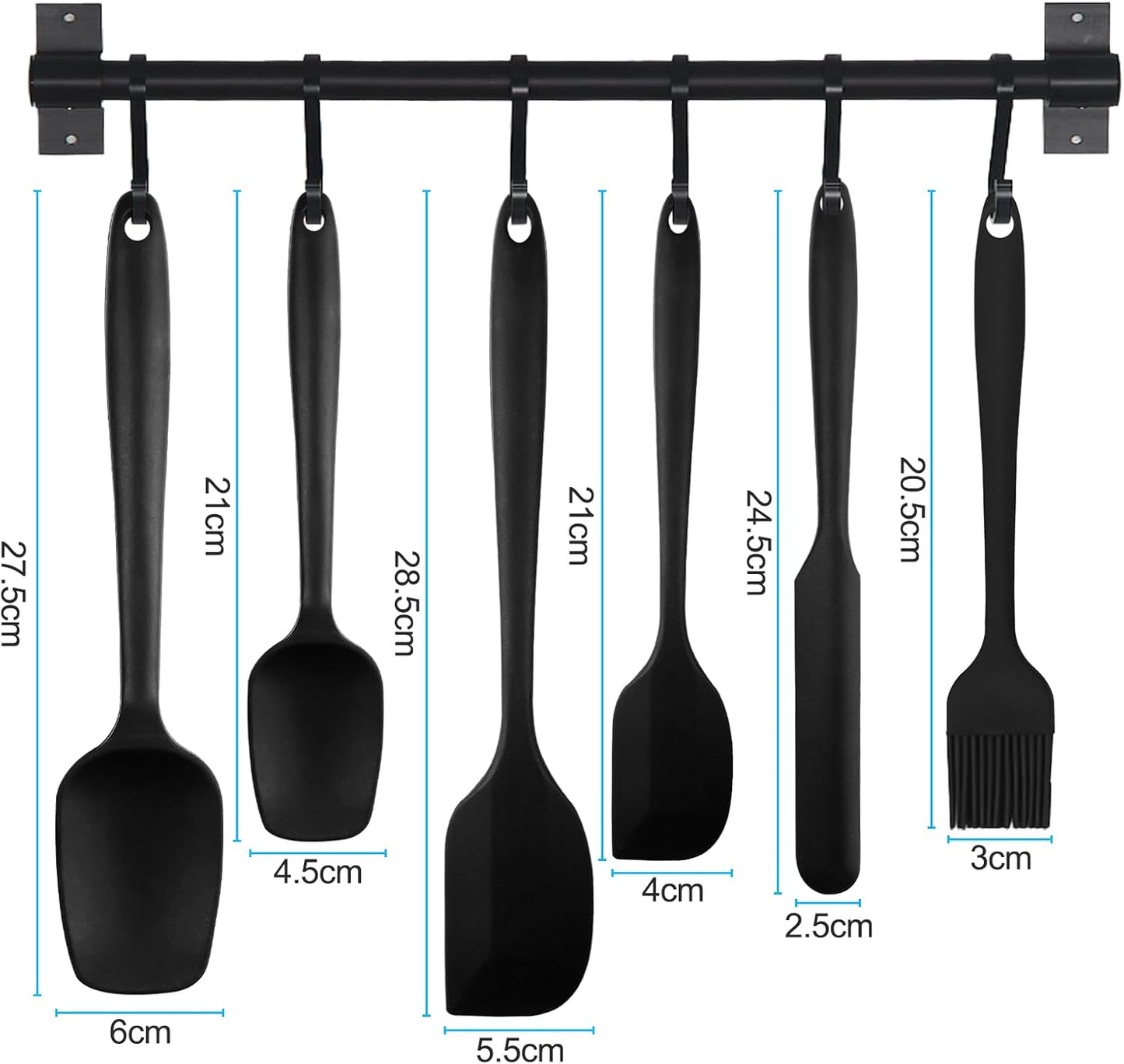 6 Piezas Espatulas de Silicona 