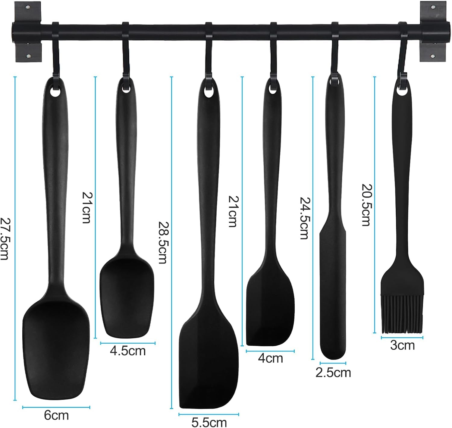 6 Piezas Espatulas de Silicona 