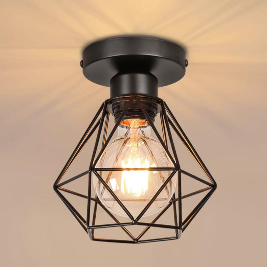 Lámpara De Techo Vintage Lámpara Colgante Retro Iluminación De Techo Nórdico Metal Sencilla Estilo Luz Para Salón Café Estudio Pasillo Loft