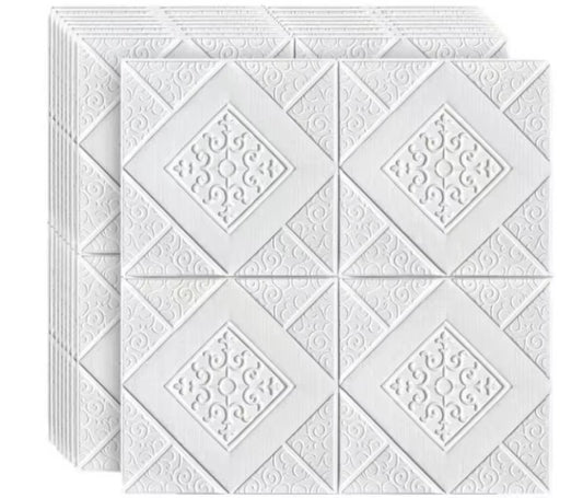 10 Pcs Ceiling Wallpaper 3D Waterproof Wall Stickers Adhesive Foam Wallpaper Wall Decoration Home Decoration