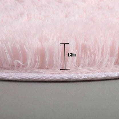 Super Soft Plush round Rug Mat Fluffy White Carpets for Living Room Home Decor Bedroom Kid Room Decoration Salon Thick Pile Rug