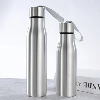 1000Ml Sports Stainless Steel Water Bottle Cycling Drinking Cup Leakproof Portable Water Bottle with Handle Rope Travel Camping